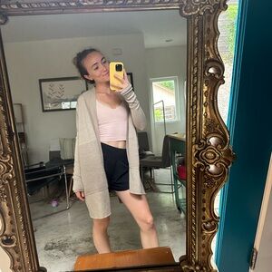 Lululemon tan cardigan sweater